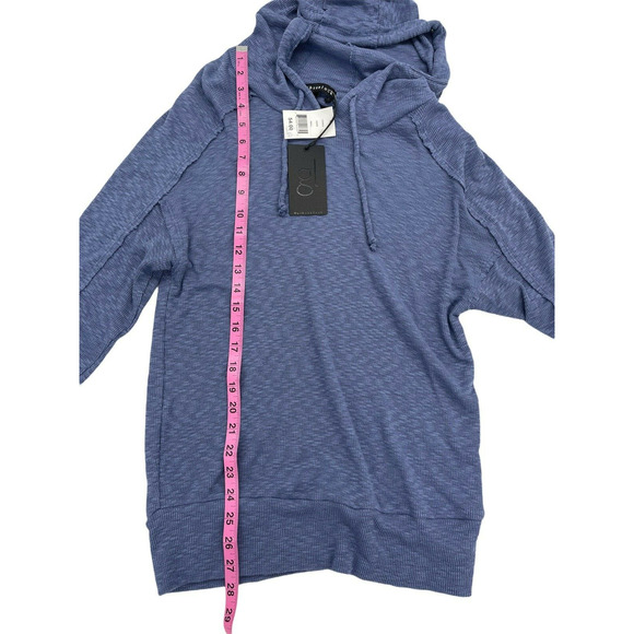 Gibson Look In Denim Raglan Hoodie Size Small - Picture 6 of 8